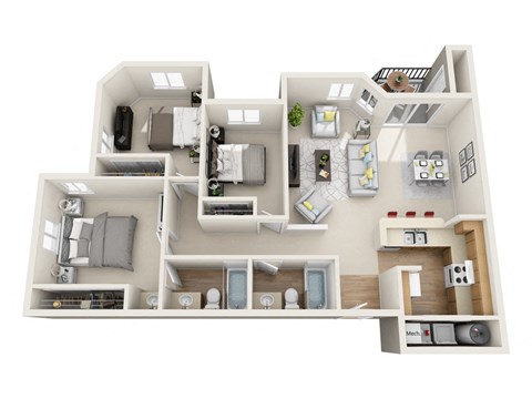 Arbor Crossing 3x2 A Floor Plan